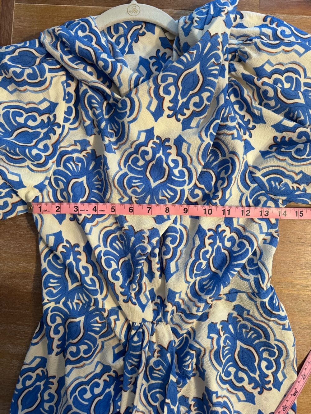 entro Blue and White Printed Maxi Dress - Picture 10 of 11
